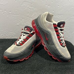 🔥🔥 NIKE Air Max 24-7 Shoes Volt Black Red Gray 397252-001 2010 Men Sz 11.5 - E